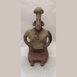 Pre-Columbian Jalisco Ceramic Depicting an Important Seated Lady