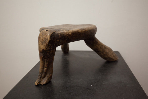 Lobi Burkina Faso Stool with Elephant Trunk Leg