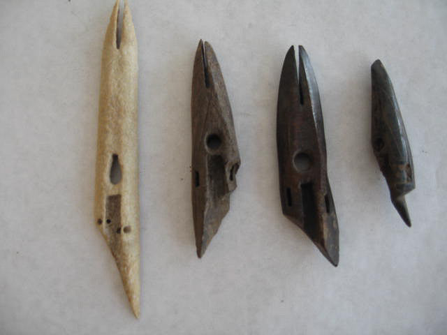 3 Old Bering Sea ancient Harpoon Heads