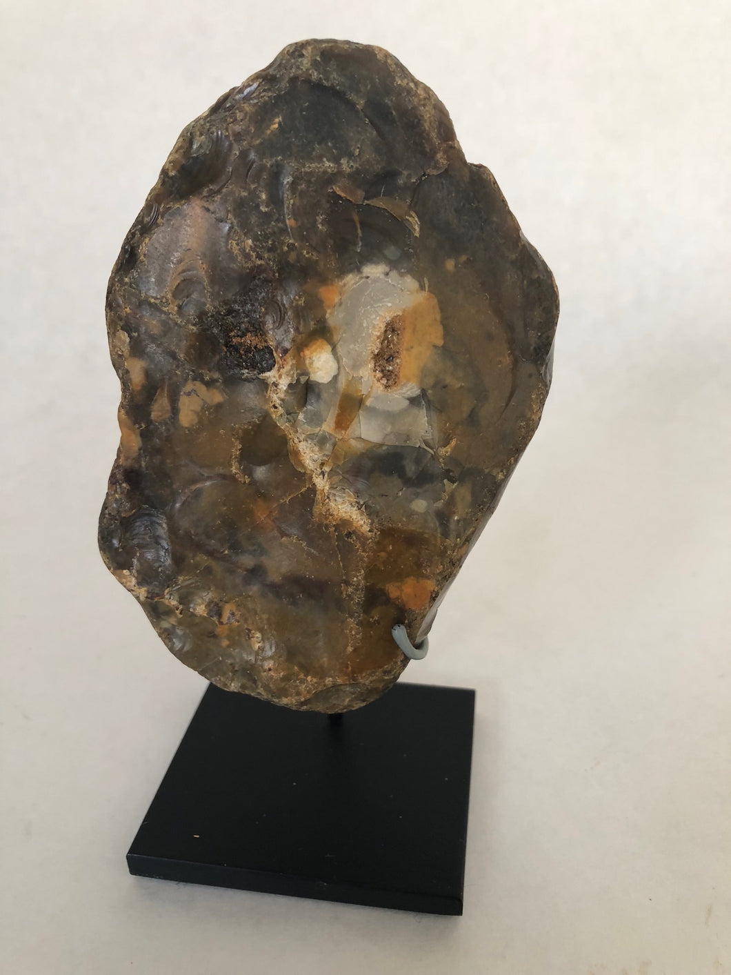 Lower Paleolithic Handaxe with Quartz Micro Crystal Eyes