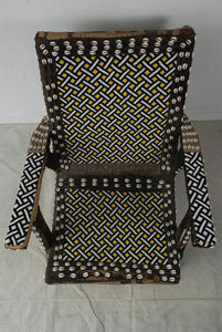 Traditional Kuba Beaded Chiefäó»s Chair