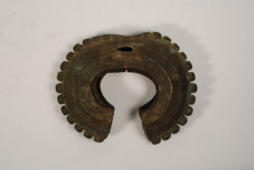 A Dan, Liberia bronze anklet with a raised knobbed decorative edge